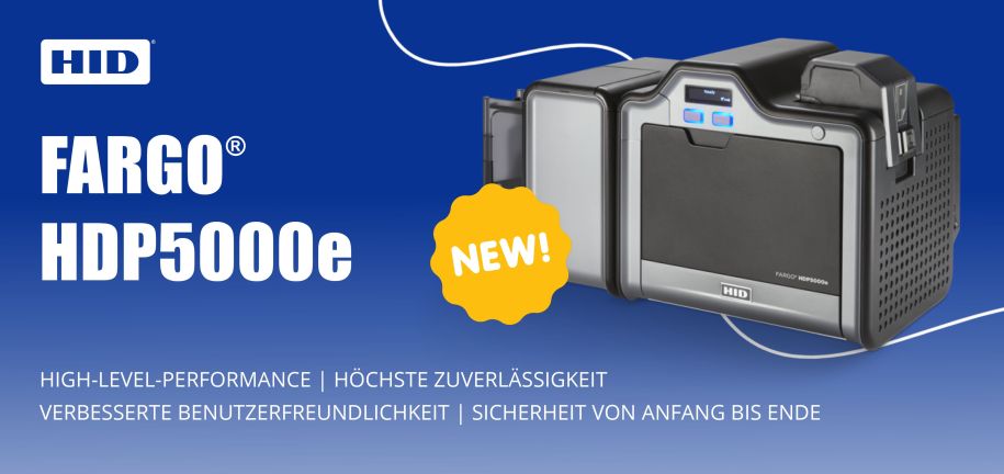 HID setzt mit dem Kartendrucker FARGO HDP5000e einen neuen Standard für den Retransfer-Druck