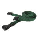10mm rPET Lanyards With Plastic J-Clip - dkl. grün