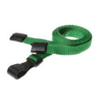 10mm rPET Lanyards With Plastic J-Clip - hellgrün