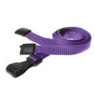 10mm rPET Lanyards With Plastic J-Clip - lila