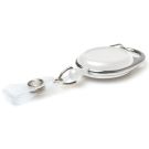 White Carabineer Card Reel wth Belt & Strap Clip - Pack 50