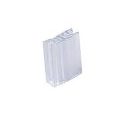 H-Klammer 25 x 22 mm PVC transparent