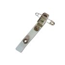 Kartenclip (Crocodile) Vinyl klar Metallknopf/Nadel