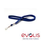 Lanyard flach 12 mm Swivel-Hook Break-Away Blau - 10 Stück