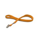 Lanyard flach 10 mm Bull-Dog-Clip Orange - 10 Stück