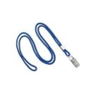 Lanyard rund Bull-Dog-Clip Royal Blue - 10 Stück