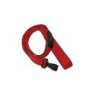 Lanyard flach 10 mm Kunststoffhaken Break-Away Rot - 10 Stück