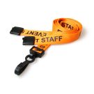 15mm rPET Event Staff Lanyards Plastic J-Clip - Pack 100