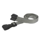 10mm rPET Lanyards With Plastic J-Clip - Pack of 100 / grau