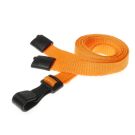 10mm rPET Lanyards With Plastic J-Clip - Pack of 100 / orange