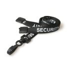 15m rPET Security Black Lanyards Plastic J-Clip - Pack 100