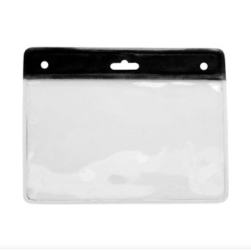 Card holder horizontal vinyl 77 x 94 mm color bar black (1)