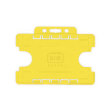 BioBadge Dual-Sided Holders Landscape - Pack of 100 / yellow