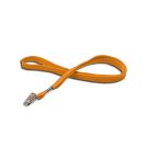 Lanyard flach 10 mm Bull-Dog-Clip Orange