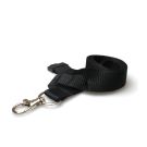20mm Lanyards with Metal Trigger Clip - schwarz