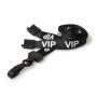 15mm rPET V.I.P. Black Lanyards Plastic J-Clip  thumbnail