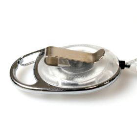 Carabineer Reel wth Belt Clip & Key Ring - Pack 50 / weiß transparent