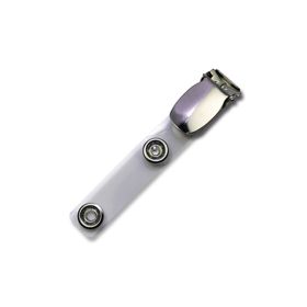 Kartenclip Vinyl klar Metallknopf (100 Stück)