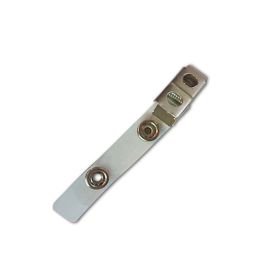 Kartenclip (Crocodile) Vinyl klar Metallknopf