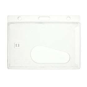Card holder horizontal transparent on both sides