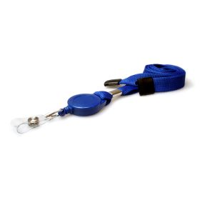 16mm rPET Flexiweave Lanyards Card Reel - Pack of 50 / blue
