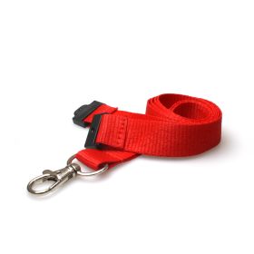 20mm Lanyards with Metal Trigger Clip - rot
