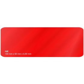 PVC Karte - mattes Laminat (140x50x0,5mm, rot) 