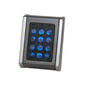 XPR SA/AP Tastaturleser mit UP+RFID (2 Relais, 99 Benutzer, Aluminium in Grau/Chrom)