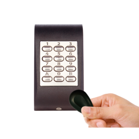 XPR ABS Tastaturleser in silber mit Hintergrundbeleuchtung (inkl. RFID-Leser EM+HID 125kHz, 1 Relais, 1.000 Codes, RS485 Bus)