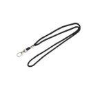 Lanyard rund Karabinerhaken Schwarz