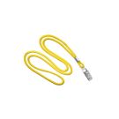 Lanyard rund Bull-Dog-Clip Gelb