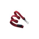 Lanyard flach 10 mm Karabinerhaken Break-Away Rot
