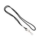 Lanyard rund Swivel Hook-Simplex Schwarz