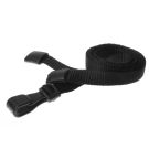 10mm rPET Lanyards With Plastic J-Clip - schwarz