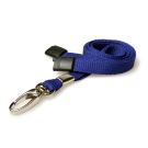 10mm  rPET Lanyards w Metal Lobster Clip - Navy blau