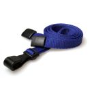 10mm rPET Lanyards With Plastic J-Clip - Navy blau