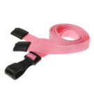 10mm rPET Lanyards With Plastic J-Clip - rosa
