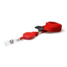 16mm rPET Flexiweave Lanyards Card Reel - rot