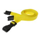 10mm rPET Lanyards With Plastic J-Clip - gelb
