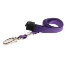 10mm  rPET Lanyards w Metal Lobster Clip - lila