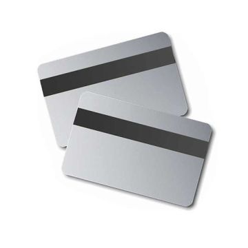 PVC Karte beidseitig Silber Magnetstreifen LoCo