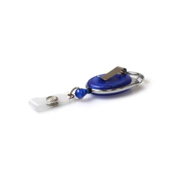 Carabineer Reel wth Belt Clip & Strap Clip - Pack 50 / blue
