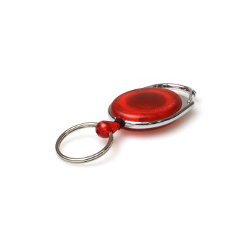 Carabineer Card Reel wth Key Ring - Pack 50 / red