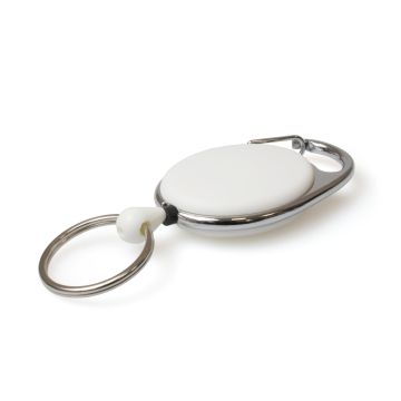 Carabineer Card Reel wth Key Ring - Pack 50 / white