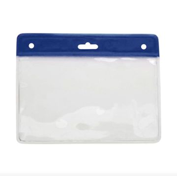 Card holder horizontal vinyl 77 x 94 mm color bar Navy Blue (1)