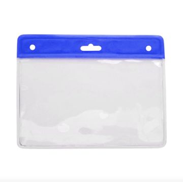Card holder horizontal vinyl 77 x 94 mm color bar royal blue (1)