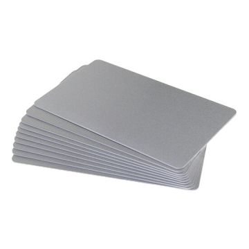 Evolis plastic cards silver 0,76mm (100 pieces)