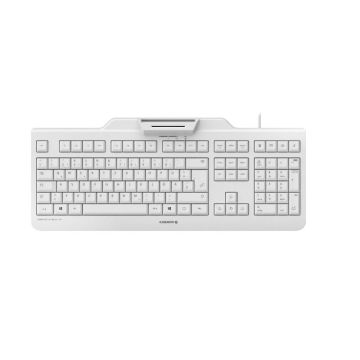 CHERRY Secure Board USB Keyboard with Smartcard/RF/NFC Reader white gray