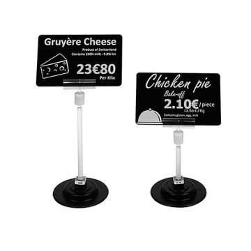 Price tag holder with magnetic base 120 mm high