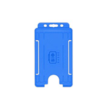 BioBadge Open Faced Holders, Portrait - Pack of 100 / light blue